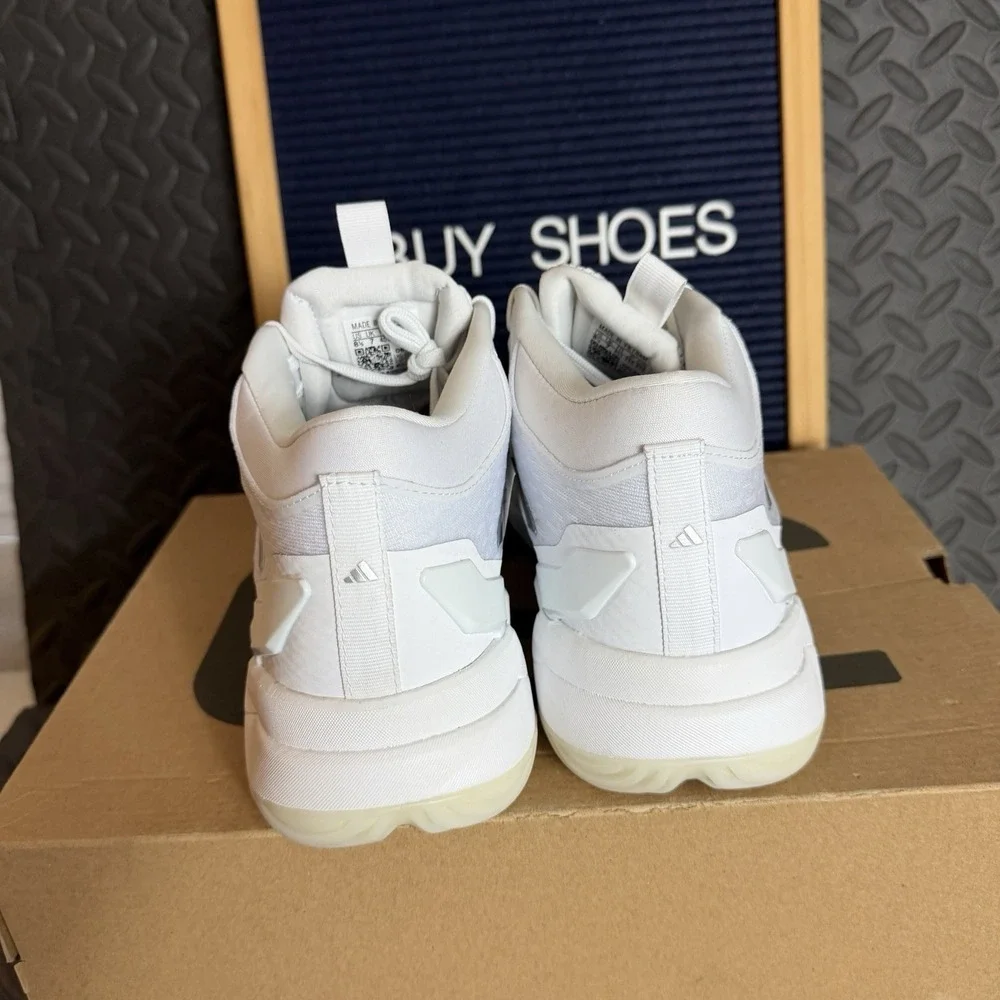Adidas Crazyflight 6 Mid White Silver HP7030 Volleyball Shoes Womens Size 9